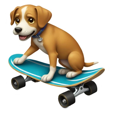 a dog riding a skateboard sticker