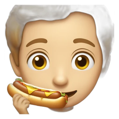 joey chestnut eating a hot dog sticker