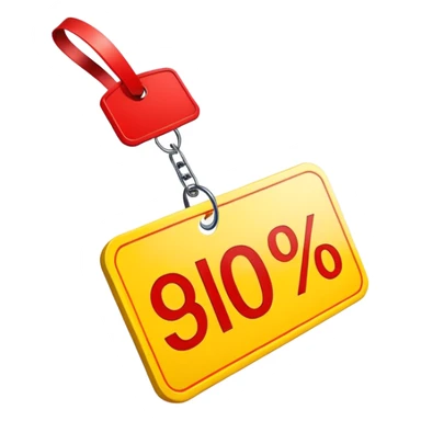 price tag with discount sticker