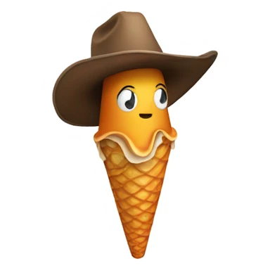 Ice cream cone but instead of ice cream it’s a squid tentacle and it has a cowboy hat sticker