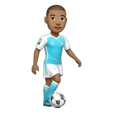 Mbappe avec le maillot de l'om sticker
