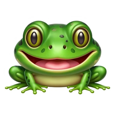 cute cross-eyed frog with tongue sticking out and silly grin sticker
