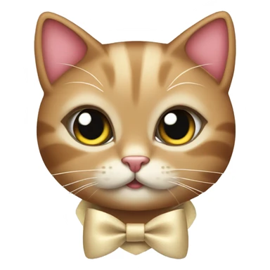 cat with coquette bows sticker