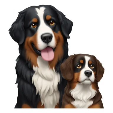 Paméla Bourgault and bernese mountain dog sticker