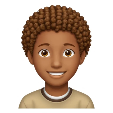 an african teen with mid taper his hair is curly sticker