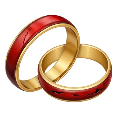 2 bloody wedding rings sticker