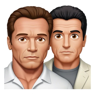 Arnold Schwarzenegger and Sylvester Stallone sticker