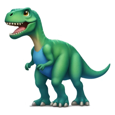 Dinosaur wearing blue skirt  sticker