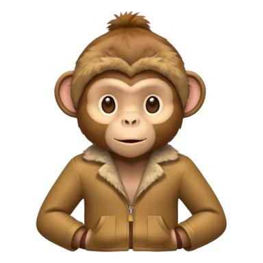 monkey with clothes sticker