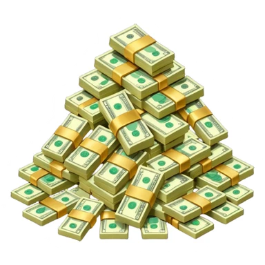 money in a glitter $  sticker