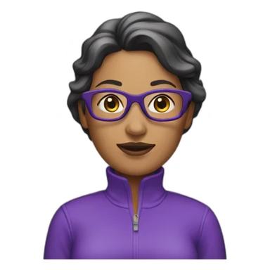 woman strategic planner with purple pull over sticker