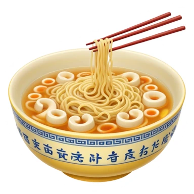 single bowl of noodles for one person sticker