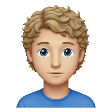 20 year old boy with slightly curly dark blonde hair and blue eyes with 20 year old girl with brown hair and blue eyes (girl is brunette (straight hair), boy is blonde.) BLONDE BOY sticker