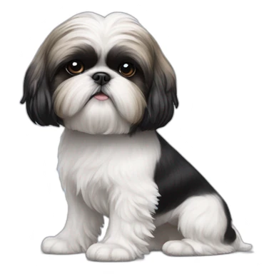 Black and white shih tzu wearing air jordans sticker