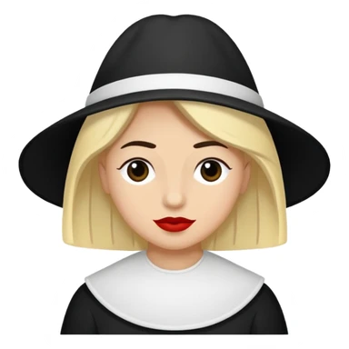 vull un perosnatge estil bimoji que sigui com una nimfa bella i fantasmal amb túniques blanques. Té la pell blanca com el guix, cabell platejat, un nas llarg, ulls negres grans i llavis carmesí. sticker