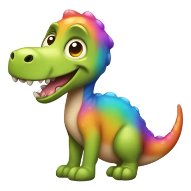 Puppy riding dinosaur sticker