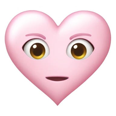 pearl light pink heart sticker