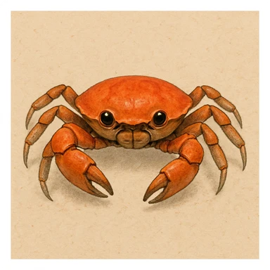 young crab, variation 2 sticker