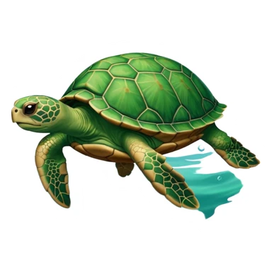 Une tortue voilée sticker