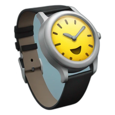 A 3D model an watch showing 9 p.m. of night  sticker