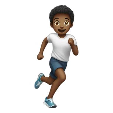 black children full body running around sticker