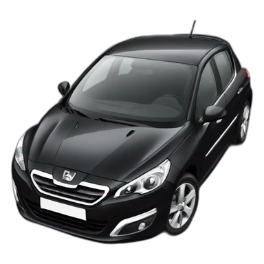 black peugeot 308 from 2007 sticker