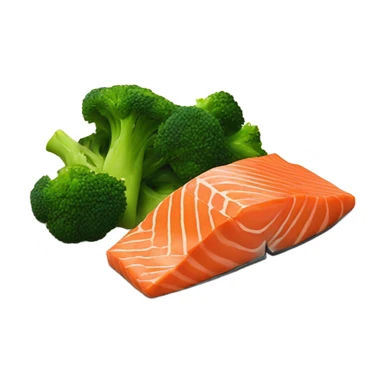salmon and broccoli sticker