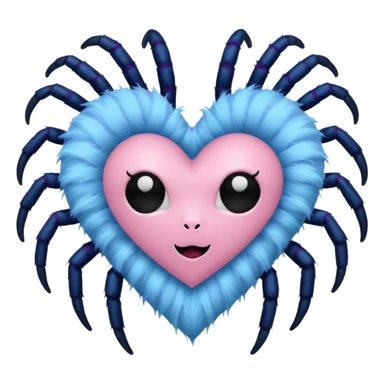 pastel goth heart with pastel spider sticker