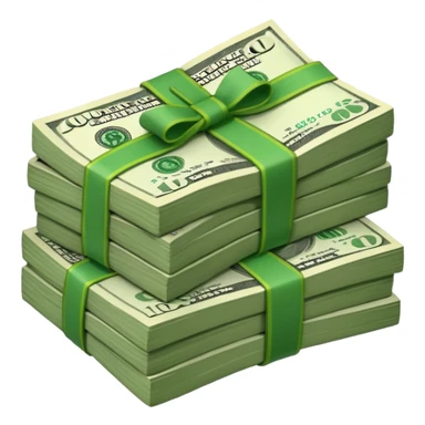 dollars a bundle of money sticker