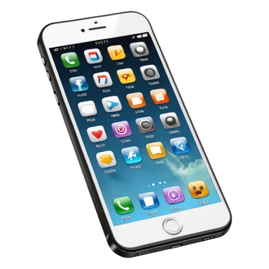 clean smartphone outline with a generic app icon, polished, glossy, 3D look sticker