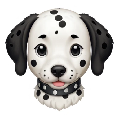 Dalmatian with spotted collar sticker