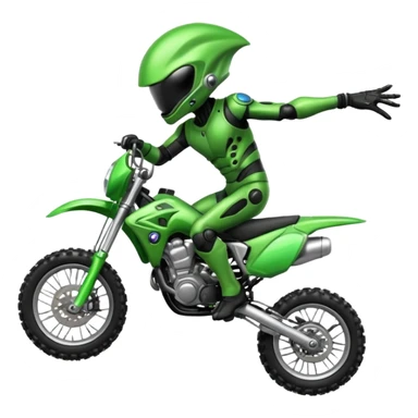 Un ovnie sur jne moto cross qui cabre sticker