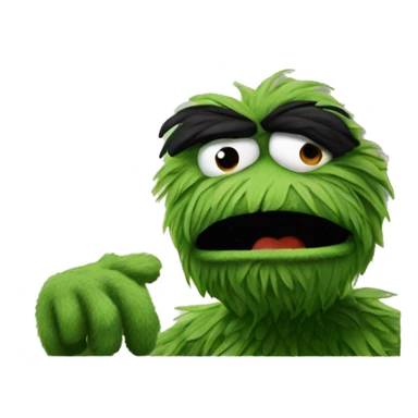 Oscar the grouch mad sticker