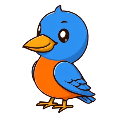 blue bird sticker