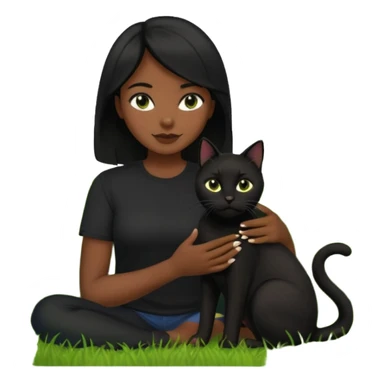 🛹🌿🖤👩🏽🐈 sticker