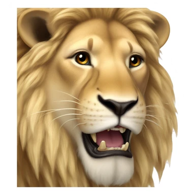 A really long fat lion from a giraffes point of view? sticker