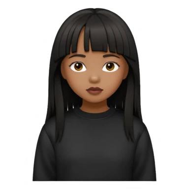 Philippino girl in black fringed sweatshirt sticker
