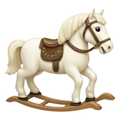 Rocking ivory horse TOY sticker
