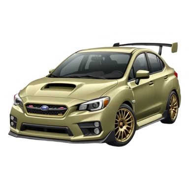 khaki grey Subaru sti sticker
