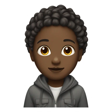black girl with braids and light skin boy with short curly hair and a short beard  sticker