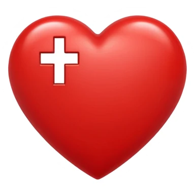 heart with plus on it sticker