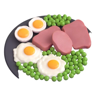 protein meat and eggs and peas sticker