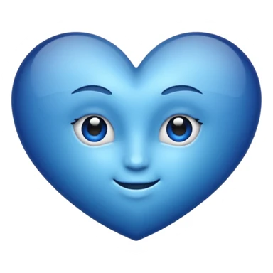 Cœur  bleu marine sticker