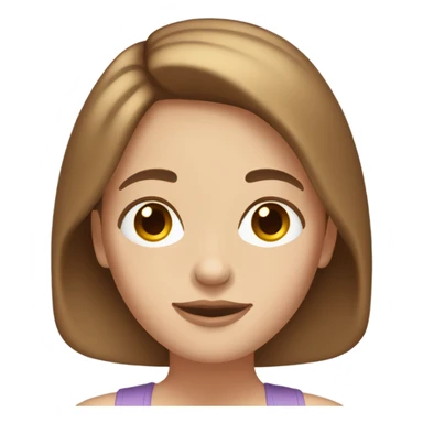 white girl with brown bob hair applying cream on face sticker