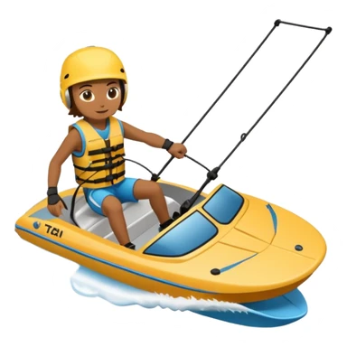 Person wakeboarding behind a sport boat sticker