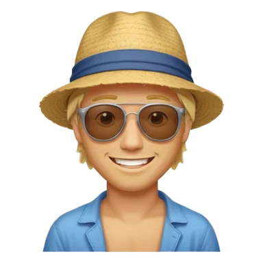 Blonde guy tourist in a beach from Lima, Peru sticker