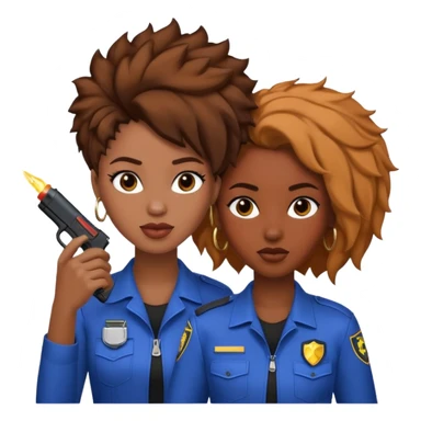 Ma meilleur amie et moi (femme) africaine cheveux tasé sticker