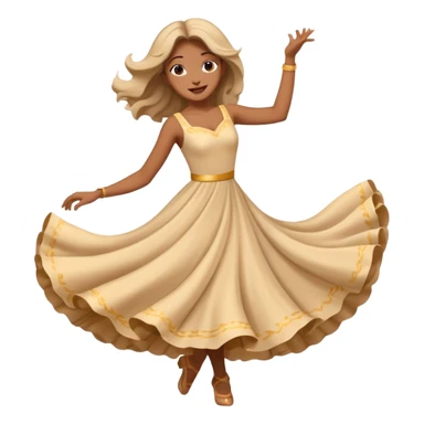 Dancing girl sticker