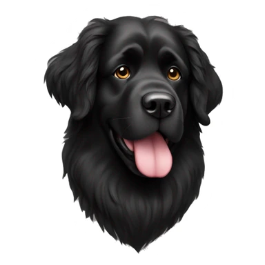 Black Newfoundland dog  sticker