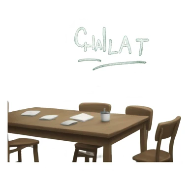 Green board that says chalked  sticker